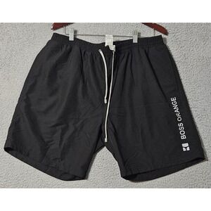 Hugo Boss Boss Orange Ibiza Black Swim Trunks Shorts Lined Men's Size XL